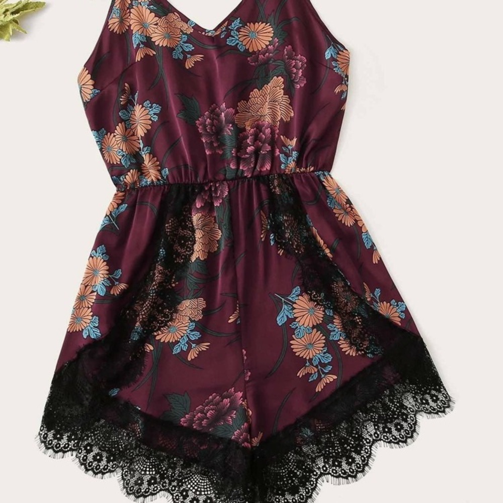Shein Floral Lace Romper